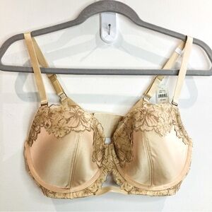 AERIE Sz 34DD Beige Lace Padded Underwire  Lace Trimmed Adjustable Strap Bra NEW